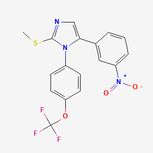 2-(methylthio)-5-(3-nitrophenyl)-1-(4-(trifluoromethoxy)phenyl)-1H-imidazole