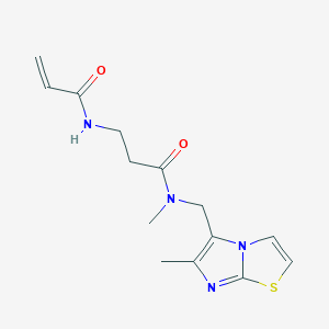 N-Methyl-N-[(6-methylimidazo[2,1-b][1,3]thiazol-5-yl)methyl]-3-(prop-2-enoylamino)propanamide