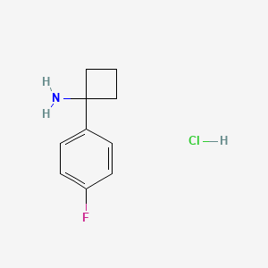 molecular formula C10H13ClFN B2661140 1-(4-Fluorophenyl)cyclobutan-1-amine hydrochloride CAS No. 1216658-90-0; 920501-69-5