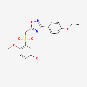 5-(((2,5-Dimethoxyphenyl)sulfonyl)methyl)-3-(4-ethoxyphenyl)-1,2,4-oxadiazole