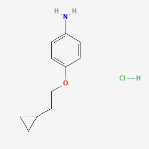 molecular formula C11H16ClNO B2661146 4-(2-Cyclopropylethoxy)aniline hydrochloride CAS No. 1909305-38-9