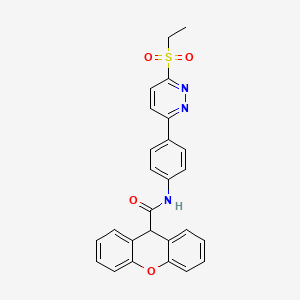 molecular formula C26H21N3O4S B2661147 N-(4-(6-(ethylsulfonyl)pyridazin-3-yl)phenyl)-9H-xanthene-9-carboxamide CAS No. 921839-89-6