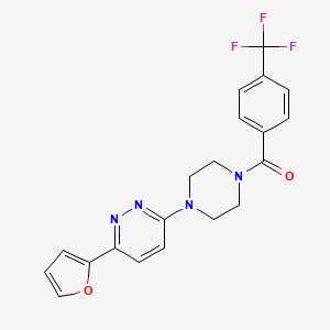 3-(furan-2-yl)-6-{4-[4-(trifluoromethyl)benzoyl]piperazin-1-yl}pyridazine