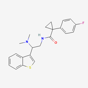molecular formula C22H23FN2OS B2661164 N-(2-(benzo[b]thiophen-3-yl)-2-(dimethylamino)ethyl)-1-(4-fluorophenyl)cyclopropanecarboxamide CAS No. 2034310-45-5