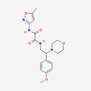 molecular formula C19H24N4O5 B2661172 N1-(2-(4-methoxyphenyl)-2-morpholinoethyl)-N2-(5-methylisoxazol-3-yl)oxalamide CAS No. 941871-47-2