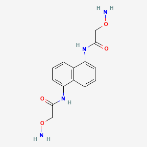 molecular formula C14H16N4O4 B2661175 N,N'-(1,5-萘二基)二[2-(氨氧基)乙酰胺] CAS No. 1166232-68-3