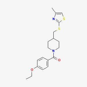 (4-Ethoxyphenyl)(4-(((4-methylthiazol-2-yl)thio)methyl)piperidin-1-yl)methanone