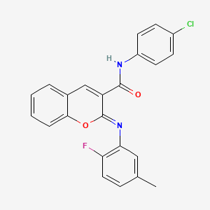 (2Z)-N-(4-chlorophenyl)-2-[(2-fluoro-5-methylphenyl)imino]-2H-chromene-3-carboxamide