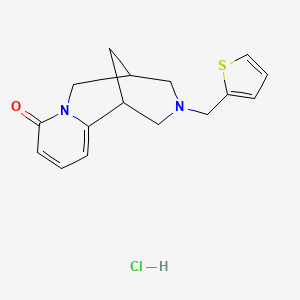 3-(thiophen-2-ylmethyl)-3,4,5,6-tetrahydro-1H-1,5-methanopyrido[1,2-a][1,5]diazocin-8(2H)-one hydrochloride