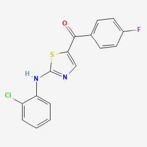 [2-[2-Chloroanilino]-1,3-thiazol-5-yl][4-fluorophenyl]methanone