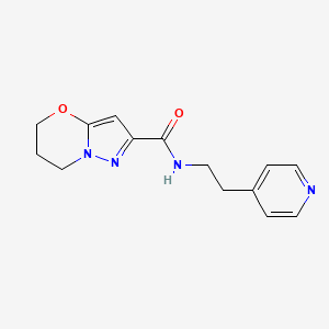 N-(2-(pyridin-4-yl)ethyl)-6,7-dihydro-5H-pyrazolo[5,1-b][1,3]oxazine-2-carboxamide