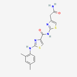 N-(4-(2-amino-2-oxoethyl)thiazol-2-yl)-2-((2,4-dimethylphenyl)amino)thiazole-4-carboxamide