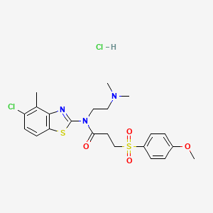 N-(5-chloro-4-methylbenzo[d]thiazol-2-yl)-N-(2-(dimethylamino)ethyl)-3-((4-methoxyphenyl)sulfonyl)propanamide hydrochloride