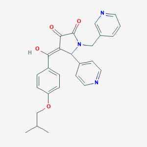 molecular formula C26H25N3O4 B266122 3-hydroxy-4-(4-isobutoxybenzoyl)-5-(4-pyridinyl)-1-(3-pyridinylmethyl)-1,5-dihydro-2H-pyrrol-2-one 