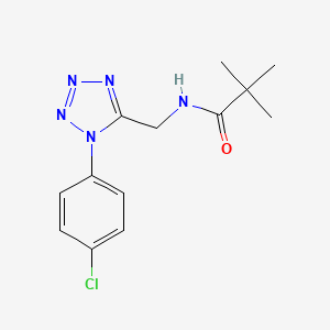 molecular formula C13H16ClN5O B2661221 N-((1-(4-chlorophenyl)-1H-tetrazol-5-yl)methyl)pivalamide CAS No. 921143-26-2