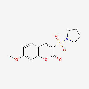 7-methoxy-3-(pyrrolidin-1-ylsulfonyl)-2H-chromen-2-one