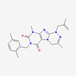 7-[(2,5-Dimethylphenyl)methyl]-3,9-dimethyl-1-(2-methylprop-2-enyl)-4H-purino[8,7-c][1,2,4]triazine-6,8-dione