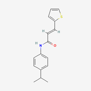 molecular formula C16H17NOS B2661256 (2E)-N-[4-(propan-2-yl)phenyl]-3-(thiophen-2-yl)prop-2-enamide CAS No. 549541-61-9