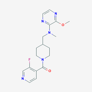 molecular formula C18H22FN5O2 B2661258 (3-Fluoropyridin-4-yl)-[4-[[(3-methoxypyrazin-2-yl)-methylamino]methyl]piperidin-1-yl]methanone CAS No. 2380086-36-0