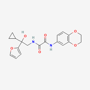 molecular formula C19H20N2O6 B2661263 N1-(2-cyclopropyl-2-(furan-2-yl)-2-hydroxyethyl)-N2-(2,3-dihydrobenzo[b][1,4]dioxin-6-yl)oxalamide CAS No. 1396746-16-9