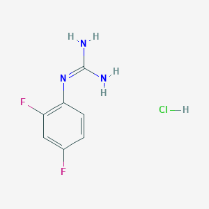 molecular formula C7H8ClF2N3 B2661264 N-(2,4-difluorophenyl)guanidine hydrochloride CAS No. 112677-40-4