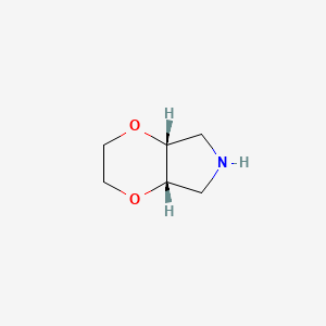 molecular formula C6H11NO2 B2661275 (4AR,7aS)-hexahydro-2H-[1,4]dioxino[2,3-c]pyrrole CAS No. 694439-02-6