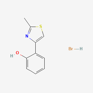 molecular formula C10H10BrNOS B2661276 2-(2-Methylthiazol-4-yl)phenol hydrobromide CAS No. 163298-79-1