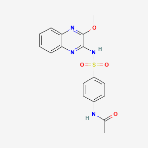 molecular formula C17H16N4O4S B2661282 N-[4-[(3-methoxyquinoxalin-2-yl)sulfamoyl]phenyl]acetamide CAS No. 904210-13-5
