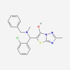 molecular formula C20H19ClN4OS B2661283 5-((Benzyl(methyl)amino)(2-chlorophenyl)methyl)-2-methylthiazolo[3,2-b][1,2,4]triazol-6-ol CAS No. 869342-64-3