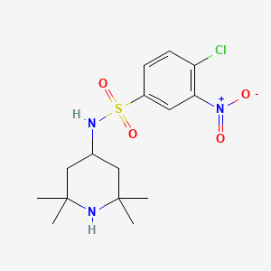 molecular formula C15H22ClN3O4S B2661284 4-chloro-3-nitro-N-(2,2,6,6-tetramethylpiperidin-4-yl)benzenesulfonamide CAS No. 403846-53-7