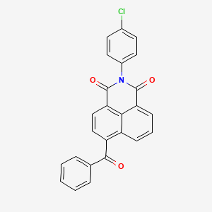 molecular formula C25H14ClNO3 B2661286 6-benzoyl-2-(4-chlorophenyl)-1H-benzo[de]isoquinoline-1,3(2H)-dione CAS No. 113687-52-8