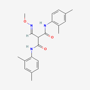 molecular formula C21H25N3O3 B2661287 N~1~,N~3~-bis(2,4-dimethylphenyl)-2-[(methoxyimino)methyl]malonamide CAS No. 400087-95-8