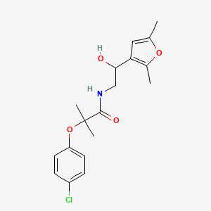 2-(4-chlorophenoxy)-N-(2-(2,5-dimethylfuran-3-yl)-2-hydroxyethyl)-2-methylpropanamide