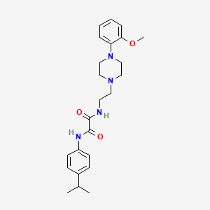molecular formula C24H32N4O3 B2661303 N1-(4-isopropylphenyl)-N2-(2-(4-(2-methoxyphenyl)piperazin-1-yl)ethyl)oxalamide CAS No. 1049576-77-3