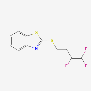 molecular formula C11H8F3NS2 B2661311 2-[(3,4,4-Trifluoro-3-butenyl)sulfanyl]-1,3-benzothiazole CAS No. 27443-04-5