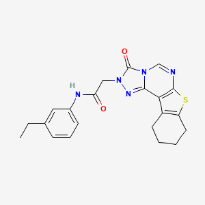molecular formula C21H21N5O2S B2661315 N-(3-ethylphenyl)-2-(3-oxo-8,9,10,11-tetrahydro[1]benzothieno[3,2-e][1,2,4]triazolo[4,3-c]pyrimidin-2(3H)-yl)acetamide CAS No. 1359321-20-2
