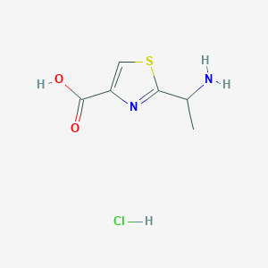 2-(1-Aminoethyl)-1,3-thiazole-4-carboxylic acid hydrochloride