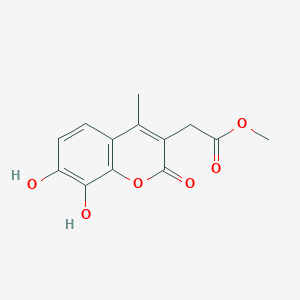 molecular formula C13H12O6 B2661325 methyl (7,8-dihydroxy-4-methyl-2-oxo-2H-chromen-3-yl)acetate CAS No. 853749-61-8