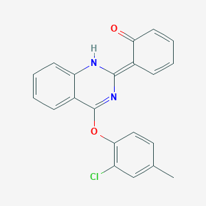 (6E)-6-[4-(2-chloro-4-methylphenoxy)-1H-quinazolin-2-ylidene]cyclohexa-2,4-dien-1-one