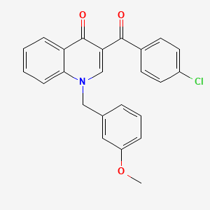 molecular formula C24H18ClNO3 B2661330 3-(4-Chlorobenzoyl)-1-[(3-methoxyphenyl)methyl]-1,4-dihydroquinolin-4-one CAS No. 866809-45-2