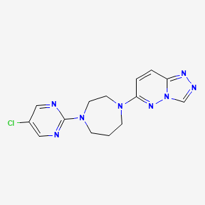 molecular formula C14H15ClN8 B2661332 6-(4-(5-Chloropyrimidin-2-yl)-1,4-diazepan-1-yl)-[1,2,4]triazolo[4,3-b]pyridazine CAS No. 2310152-65-7