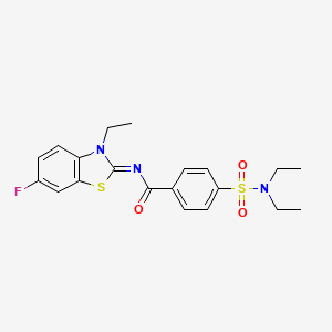 molecular formula C20H22FN3O3S2 B2661338 (Z)-4-(N,N-diethylsulfamoyl)-N-(3-ethyl-6-fluorobenzo[d]thiazol-2(3H)-ylidene)benzamide CAS No. 850910-12-2