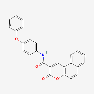 molecular formula C26H17NO4 B2661346 3-oxo-N-(4-phenoxyphenyl)-3H-benzo[f]chromene-2-carboxamide CAS No. 317327-57-4
