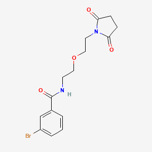 B2661349 3-bromo-N-(2-(2-(2,5-dioxopyrrolidin-1-yl)ethoxy)ethyl)benzamide CAS No. 2034496-67-6