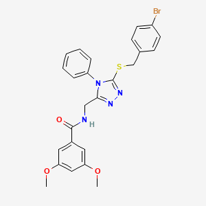 molecular formula C25H23BrN4O3S B2661357 N-((5-((4-bromobenzyl)thio)-4-phenyl-4H-1,2,4-triazol-3-yl)methyl)-3,5-dimethoxybenzamide CAS No. 391943-63-8