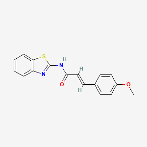 molecular formula C17H14N2O2S B2661360 (2E)-N-(1,3-benzothiazol-2-yl)-3-(4-methoxyphenyl)prop-2-enamide CAS No. 850724-26-4