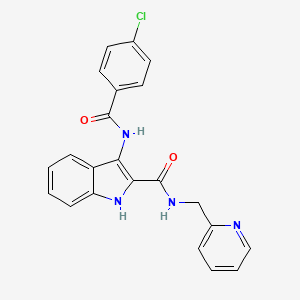 molecular formula C22H17ClN4O2 B2661367 6-[4-(cyclohexylcarbonyl)piperazin-1-yl]-1,3-diisopropylpyrimidine-2,4(1H,3H)-dione CAS No. 1031993-79-9