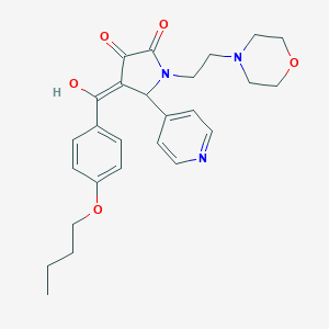 molecular formula C26H31N3O5 B266137 4-(4-butoxybenzoyl)-3-hydroxy-1-(2-morpholinoethyl)-5-(4-pyridyl)-1,5-dihydro-2H-pyrrol-2-one 