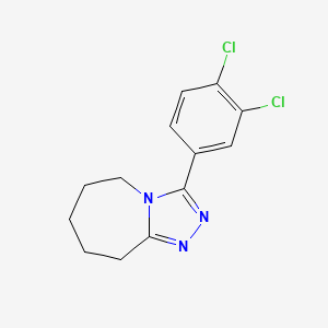 molecular formula C13H13Cl2N3 B2661375 3-(3,4-二氯苯基)-6,7,8,9-四氢-5H-[1,2,4]三唑并[4,3-a]氮杂环庚烷 CAS No. 400082-60-2