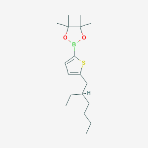 molecular formula C18H31BO2S B2661379 2-(5-(2-Ethylhexyl)thiophen-2-yl)-4,4,5,5-tetramethyl-1,3,2-dioxaborolane CAS No. 1390584-88-9